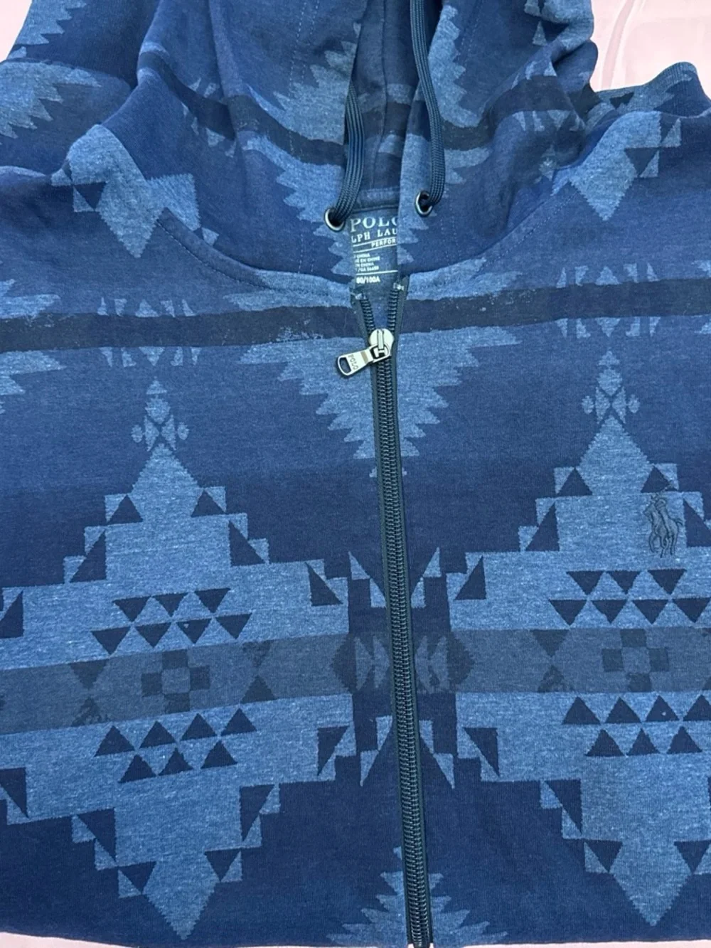 Polo by Ralph Lauren Navy Aztec-Pattern Zip Hoodie
